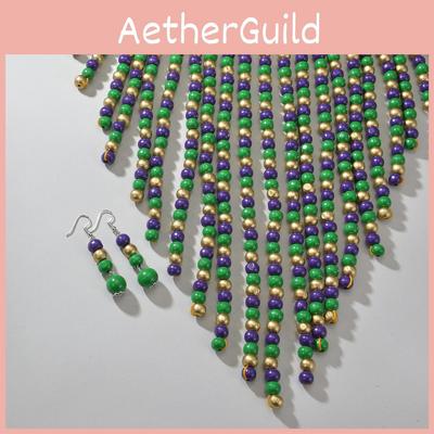 Handmade Pearl Necklace And Earring Ensemble For Wear Casual