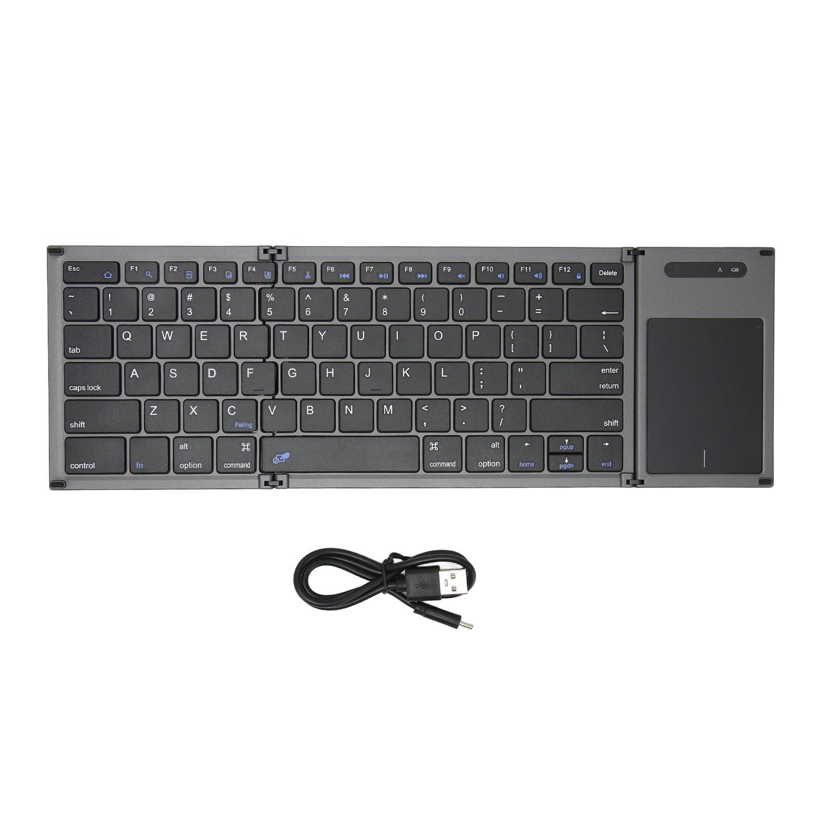 

Portable Bluetooth Keyboard Foldable Multi Device Travel Keyboard with Touchpad for OS X for