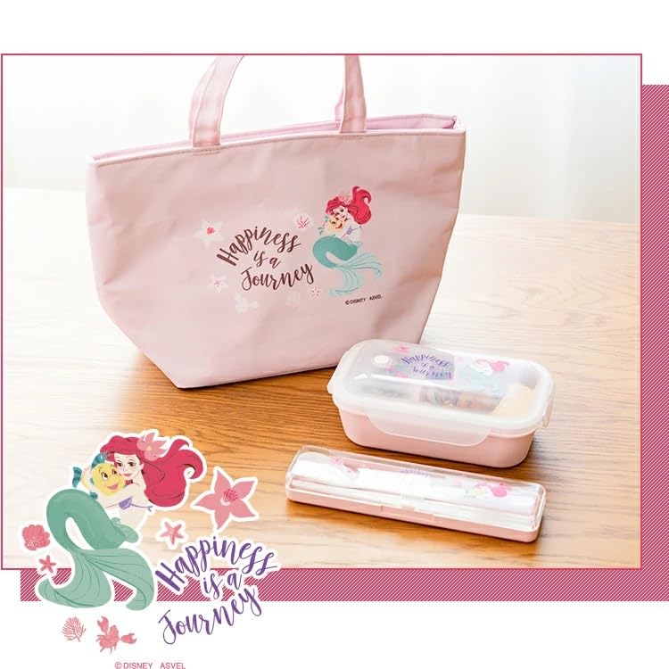 Asvel Disney Lunch for Boys and High School and Junior High School Easy to Perfect for Kindergarten and School Pink Box/Insulated Bag, 6.0L, Girls,
