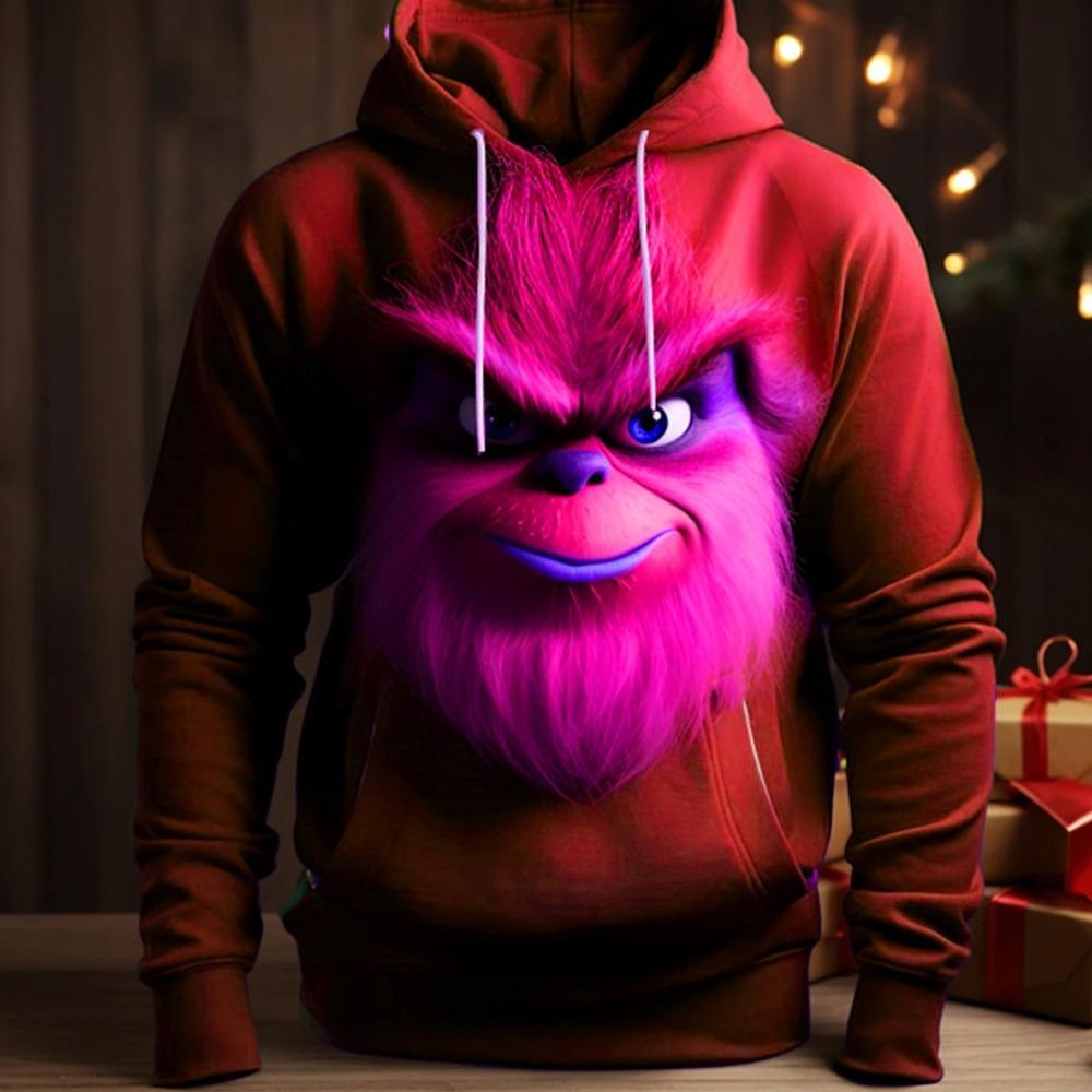 Modische Herren-Kapuzenpullover mit Grafikdruck Herbstkleidung Cartoons Freizeitkleidung Damen Pullover Oberteile Sweatshirts