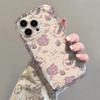 Purple Floral Tutu for iPhone15promax Mobile Phone Case 13 Cartoon 14plus Niche 12 Soft XS New
