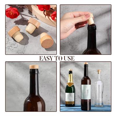 ABWR-120 Peças Rolhas de Vinho em Forma de T Rolhas de Degustação Rolhas de Vinho em Forma de T com Topo de Faia Rolhas de Madeira para Garrafa de Vinho Rolhas Garrafa