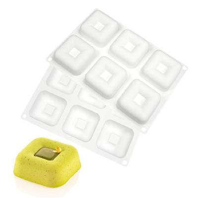 Mousse-Kuchen-Dekorationsformen Silikonformen Ovale Quadratische Schokoladenformen Feiertags-Dessert-Kuchenbackwerkzeug Antihaftbeschichtet