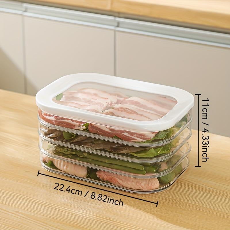 PP Material Bacon Meat Frozen Preservation Box, Household Refrigerator Special Storage Sealed Transparent Storage Box