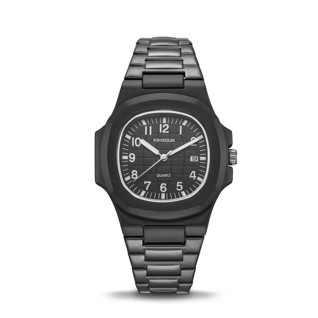 KIMSDUN Golden Shidon Markenuhr Explosion Edelstahlgürtel Herrenuhr Wasserdicht Leuchtende Sport Quarzuhr Herrenuhr