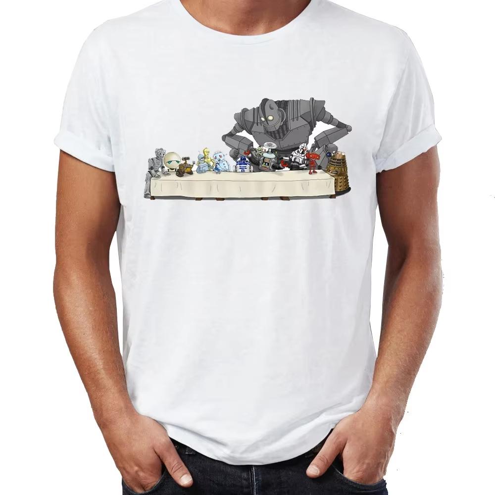 

Brand New Men T Shirts 100 Cotton Driod Imperial Road Abby Road R2D2 C3PO Game Awesome Artwork Print Tee Shirts Oversize Tshirt S