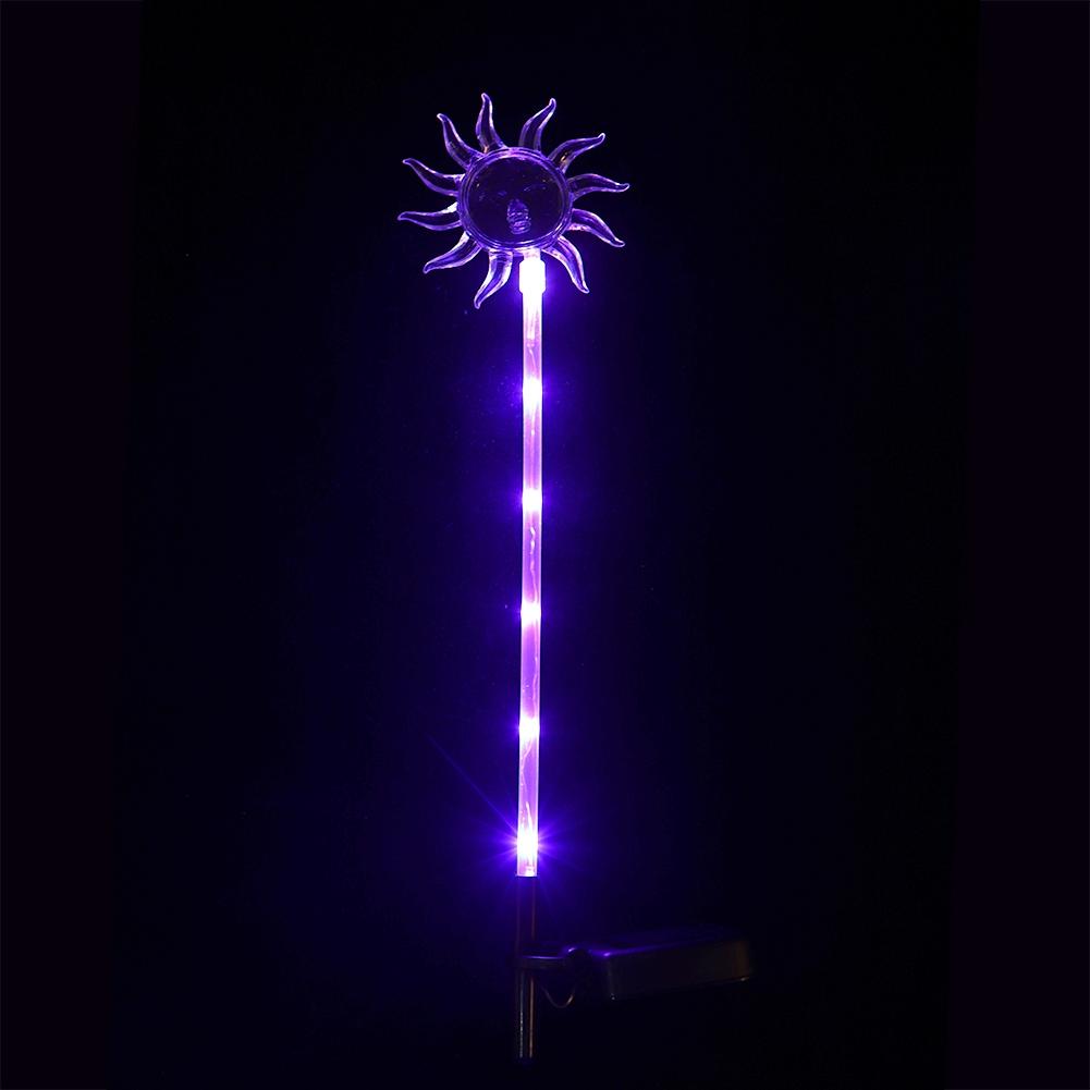 Solar Powered 6LED Light Outdoor Indoor Colorful Lamp for Garden Yard Lawn DecorationSun