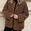 Women's Warm Winter Coats Casual Long Sleeve Button Up Fuzzy Sherpa Fleece Jackets Outerwear