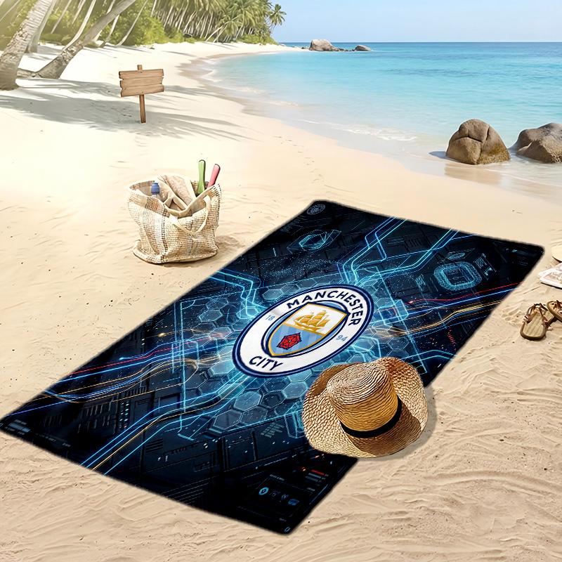 Manchester City Printed Beach Towel Quick Dry Soft TowelPortable Large Rectangular Beach Blanket for Travel Swimming Pool