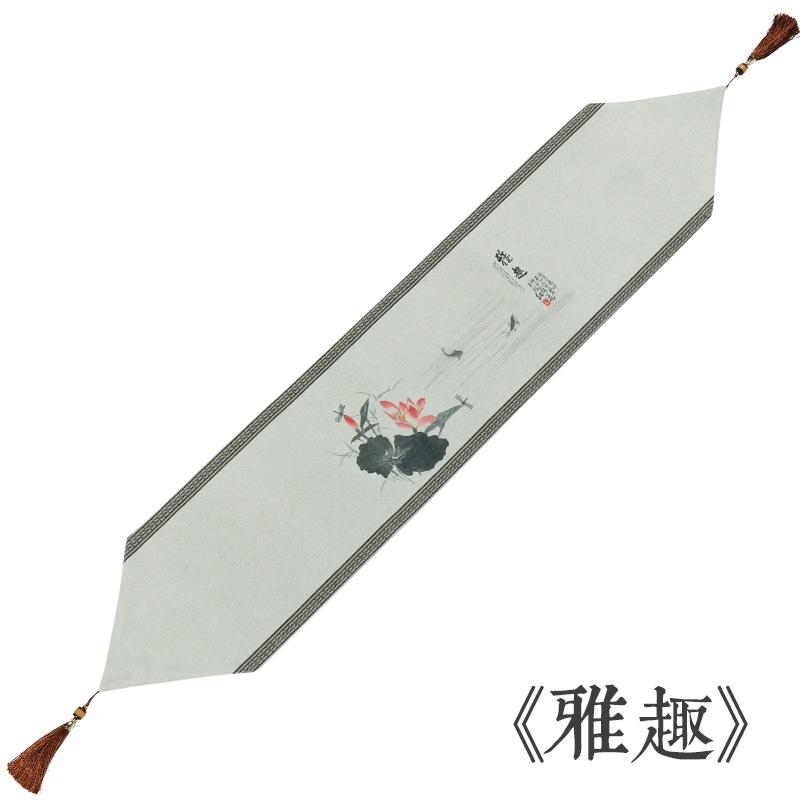 Tea Table Flag Tea Table Cloth New Chinese Tea Table Tea Table Cloth Art Long Table Towel Chinese Style Zen Table Flag