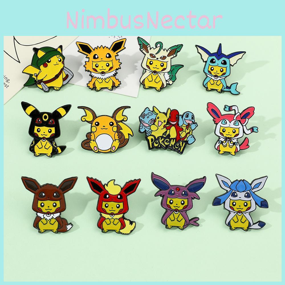 Cute Cartoon Pikachu Pokemon Metal Badge For Pet Lovers Creative And Stylish Pin Accessory
