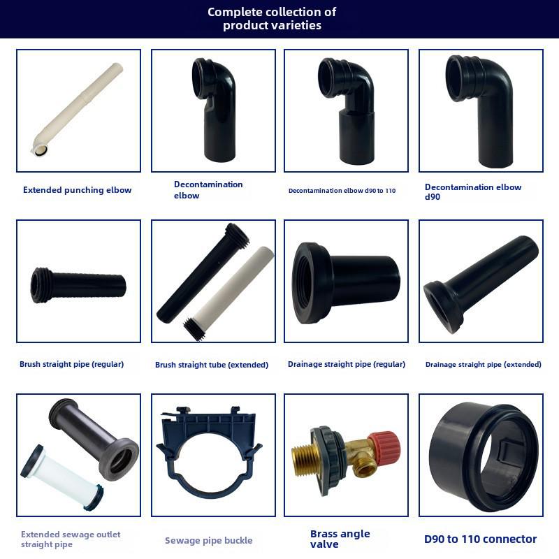 Wall-Hung In-Wall Toilet Cistern Kit with Flushing Pipe, Drain Bend, Valve, and Bolts