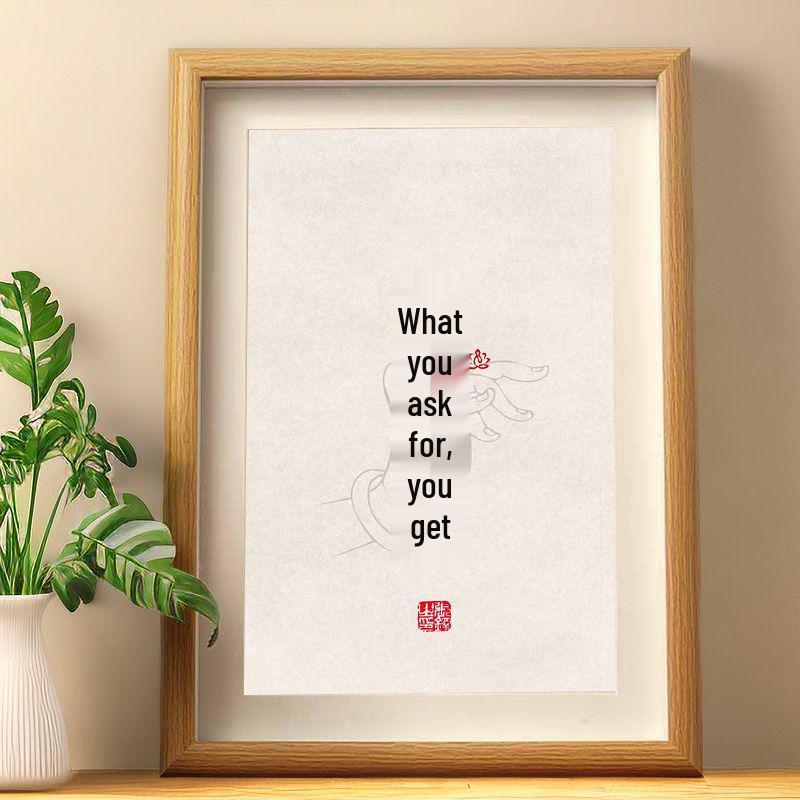 

Рукописный каллиграфический орнамент: Благословение на защиту, Декор для гостиной, Искусство для прихожей, Настольная подставка для дисплея 6-inch glass frame (12*17cm)