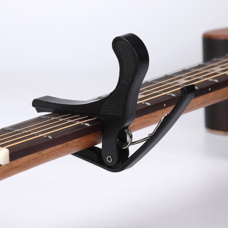 Unisex kovová kapodastra a klipová ladička pro folk, elektrickou kytaru a ukulele