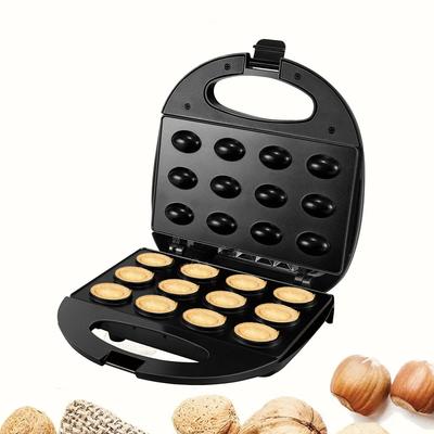 Für Walnuss-Kuchen-Hersteller Automatische Nuss-Waffel-Brot-Maschine Sandwich-Eisen Toaster Backen Frühstück Pan Ofen EU-Stecker