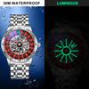 Men Mechanical Watch Automatic Luxury Rotating Plate Dial Wristwatch Man Casual Waterproof Luminous Clock