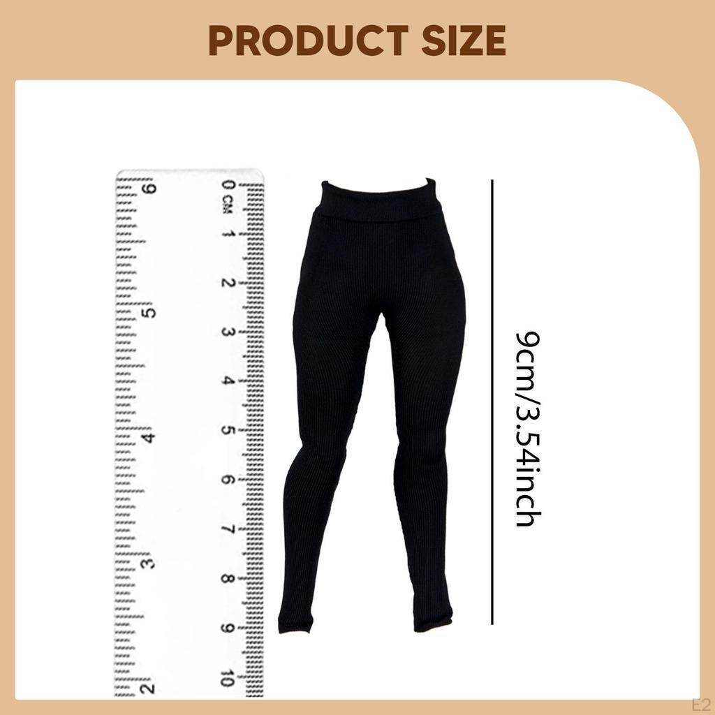 1/12 Action Figure Pants, Stretch Leggings, Miniature Clothing, Elastic for 6 Inch Figures Fit Yoga