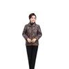 Mom's Winter Plus Size Velvet Cotton Plaid Jacket for Middle-Aged & Elderly