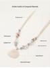 Pearl Style Shell Pendant Necklace: Women's Beaded Clavicle Chain with Seaside Luxury Charm