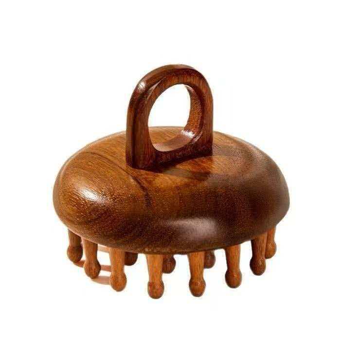 Solid Wood Abdominal Massage Brush for Belly and Meridian Relief