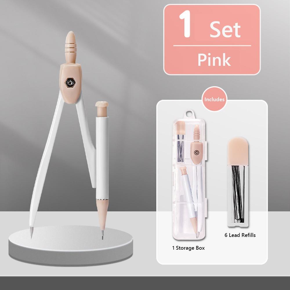 8PCS/Set Transparent Ruler Compasses Set Plastic Drawing Tool Multi-Function Protractor Students