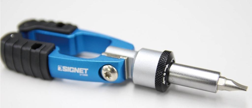 SIGNET 21399 Mini Ratchet Handle 4 Multi-Angle (with Built-in Bits)