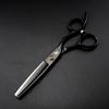 6.0-inch Black Painted Bearing Screw Hairdressing Barber & Thinning Scissors Set