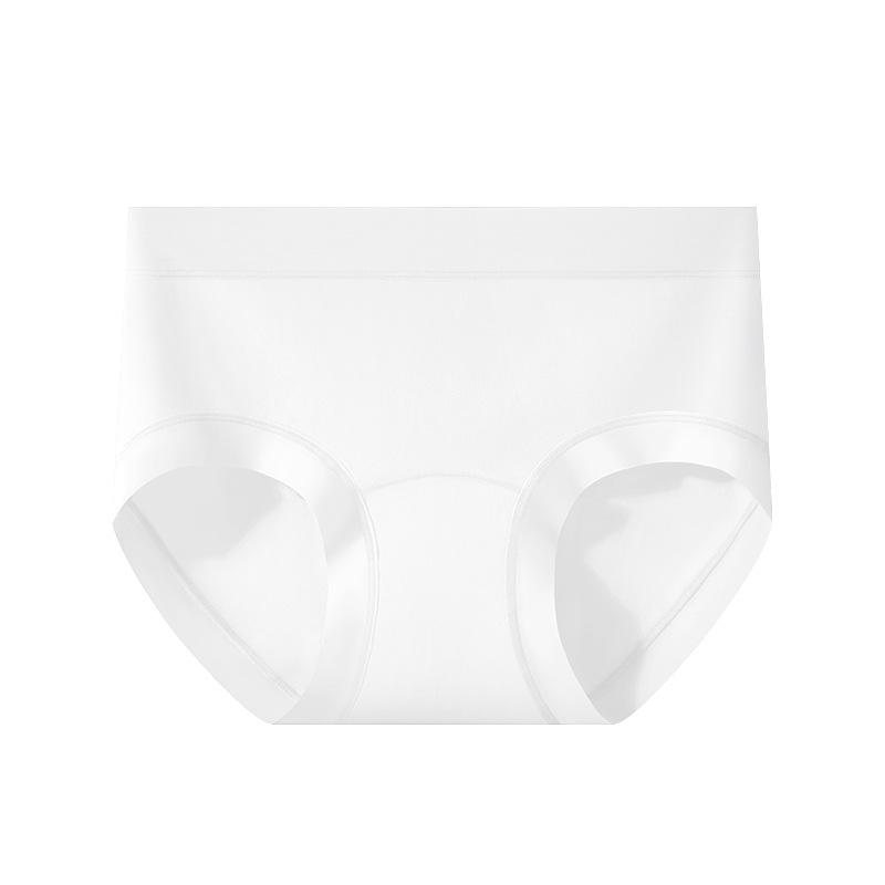 Women s Spring and Summer Cotton Antibacterial Extended Crotch Comfortable Hip Breathable Briefs M белый