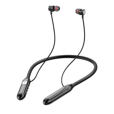 Neck Mounted Wireless Bluetooth Earphones Digital Display Sports Headsets  Outdoor
