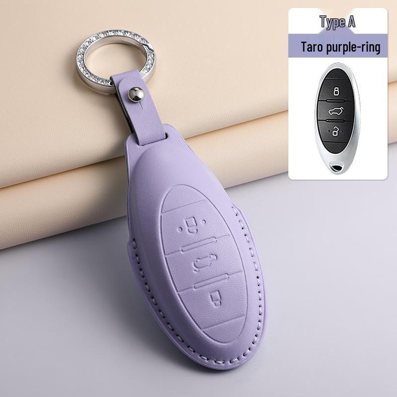 Creative Buckle Car Key Case for FAW Bestune T77, T99, B70, T55, T33 - Full Wrap Shell for Men & Women