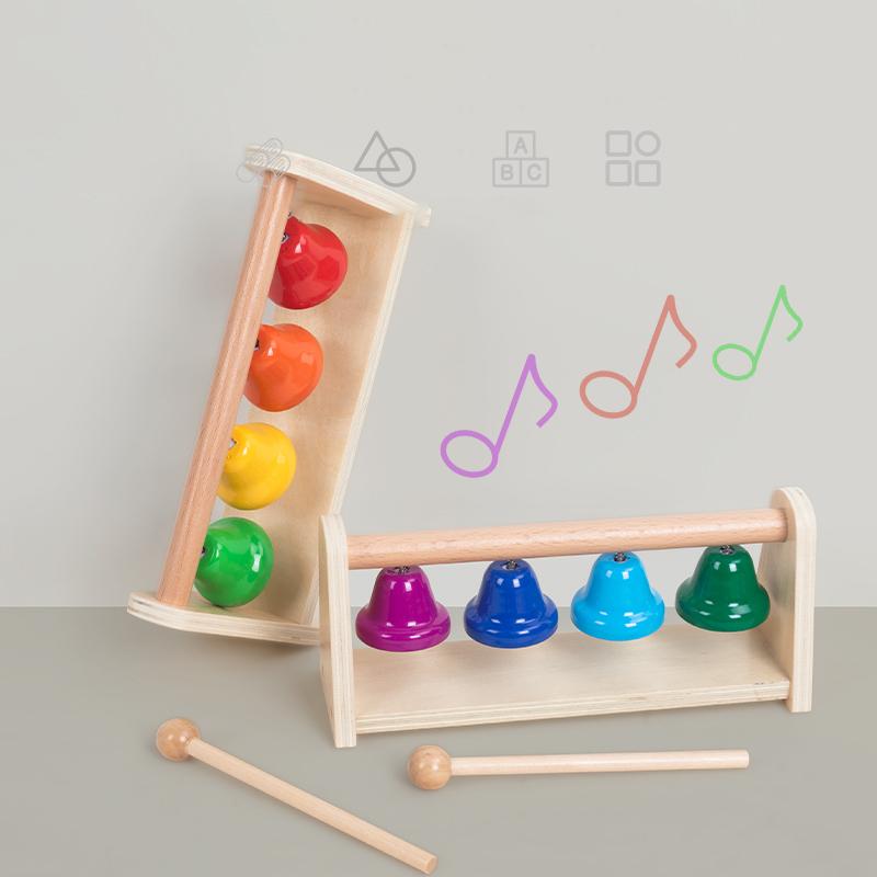 Musical Instrument Set Colorful 8-Note Hand Bell Children's Music Bells Toys  Baby Early Education Learning Toys Birthday Gifts
