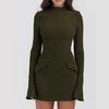 European and American Hip Skirt Temperament Elegant Slim Long-sleeved Dress Women's Casual Elegant Holiday Style
