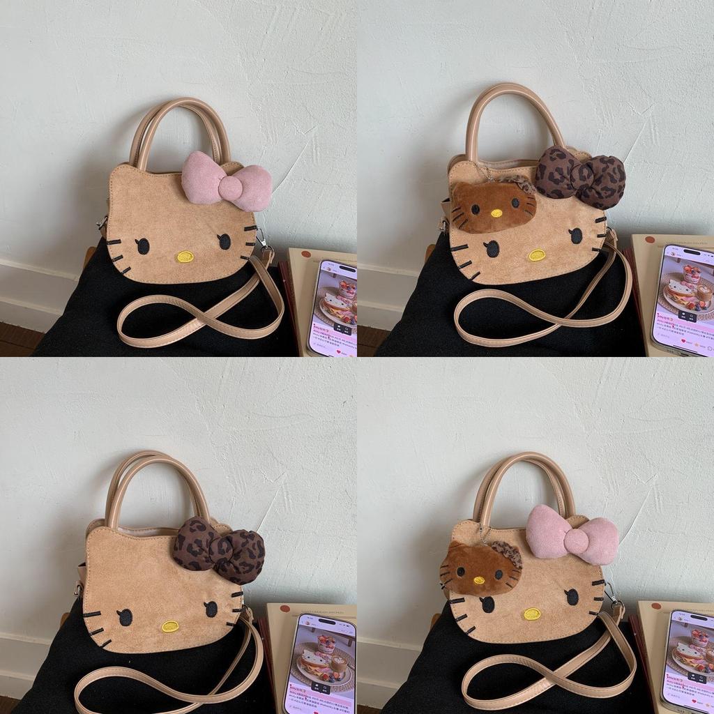 Hello Kitty Cartoon Shoulder Bag For Girls With Pu Material And Spacious Storage