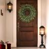 20" Real Touch Cedar Wreath for Front Door, Artificial Christmas Wreaths Faux Cedar Green Fake Pine Needles Wreath for Front Door Wall Windows Indoor