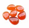 Natürlicher orangeroter Karneol Edelstein: Tropfenförmige Cabochons AAA+ Qualität