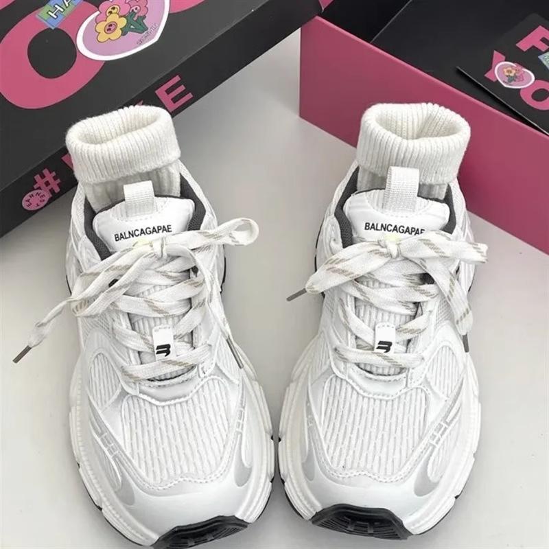 2025 Paris Spring New Thick-soled Super-fire Dad Shoes Women's Versatile Height Increase Breathable Explosion Casual Sports Shoes