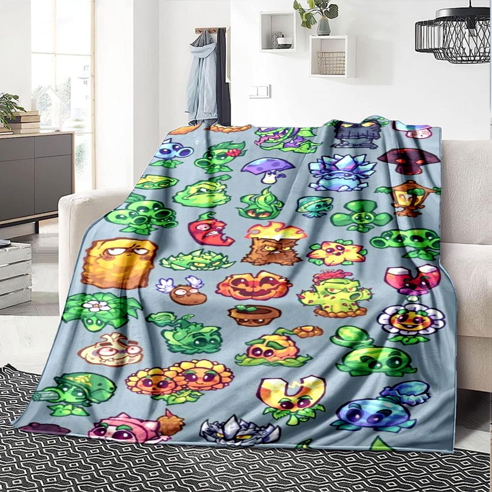 Plants Vs. Zombies Blanket Comfortable Great for Livingroom Picnics Bed Four Seasons Universal Modern Unique Gift for Family and Friends Camping