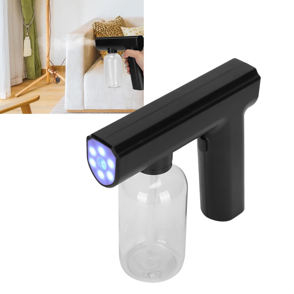 Portable Nanometer Mist Sprayer Gun Multifunctional Electric Fogger Wireless Cleaning SprayerBlack