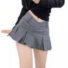Summer Sexy Pure Desire Style V Waist Pleated Skirt High Waisted Slimming Academic Style Anti Exposure Skirt Trousers Short Skirt