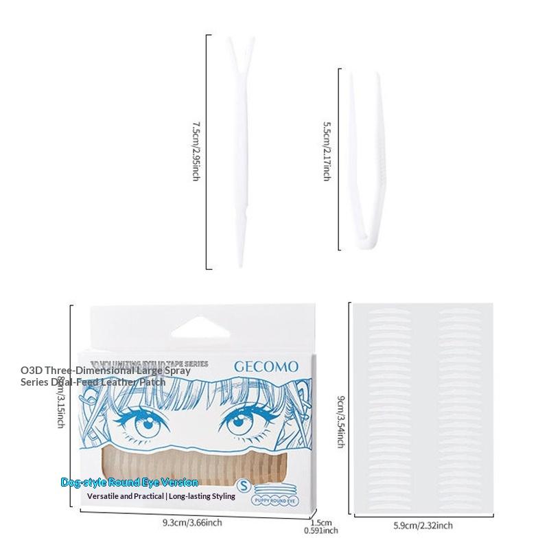 3D Support Invisible Double Eyelid Tape Self-Adhesive Transparent Eyelid Stickers Waterproof Fiber Stickers Eyelid Lift Strips
