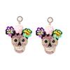 Personality Vintage Earring Rhinestone Glitter Skeleton Stud Earrings  Women