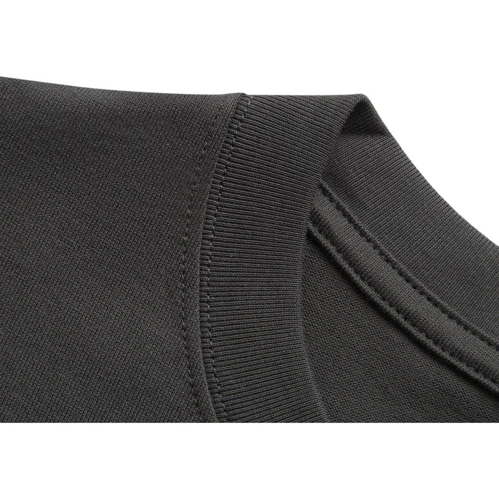 Li Ning Badfive Printed Letter Round Neck Comfortable Breathable Versatile Loose Short Sleeve T-Shirt Men T-Shirt Slate-Gray AHSU153-2