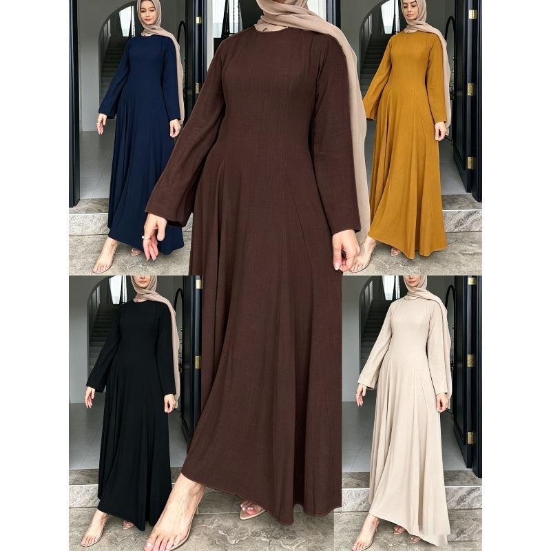 Elegant Trumpet Dress for Women, Waist Cinching Long Dress, Daily Casual, Soft and Comfortable Dress