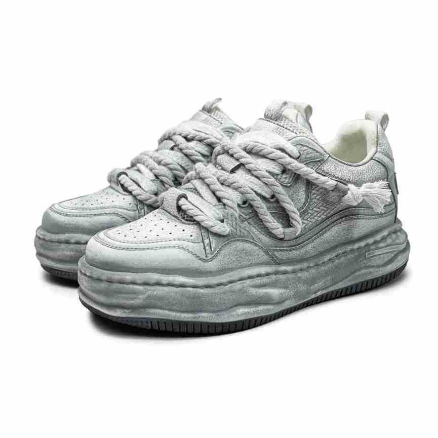 

Guochao нишевые старые 7 см туфли для увеличения роста мужские туфли грязные растворяющиеся туфли мужские и женские повседневные парные кеды 38 серый