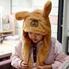 Net Celebrity Capybara Ear-Moving Plush Hat - Cute, Warm, and Neck-Protecting for Autumn and Winter