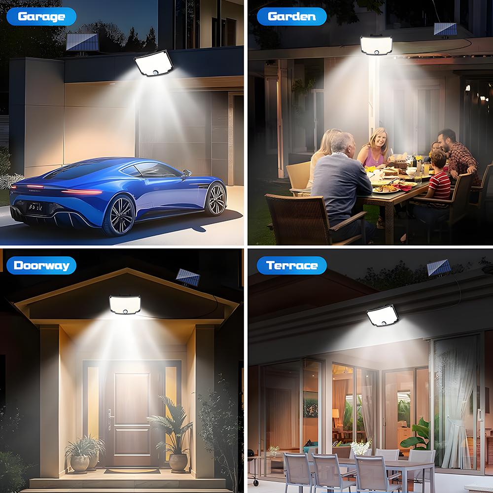 254LED Outdoor Solar Lights Garden Solar Powered Security Light Flood Light Motion Sensor 3 Mode Waterproof Garden Shed Yard