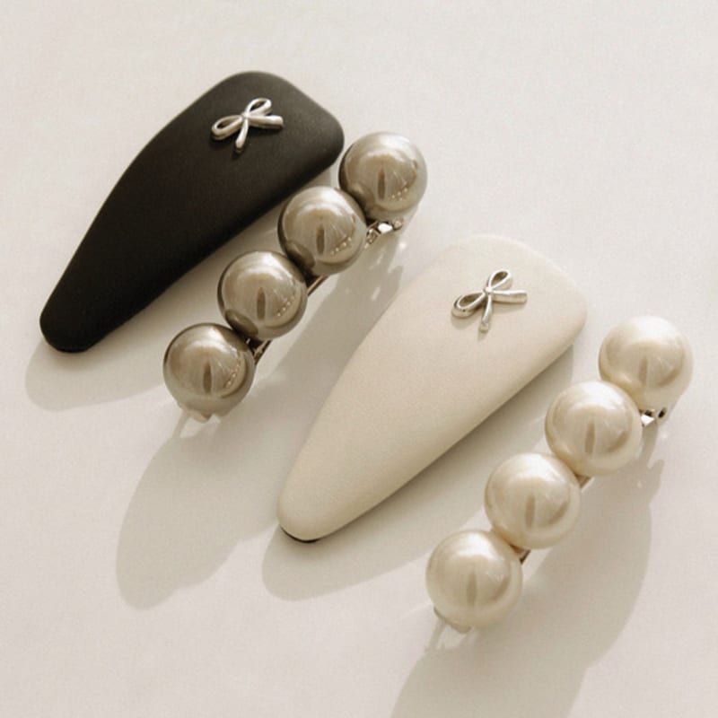 

Набор заколок для волос J.Lauren с жемчугом и лентами H01331 beige