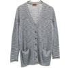 Made In Italy Border Pattern Long Sleeve V Neck Knit Cardigan 44 Women Used