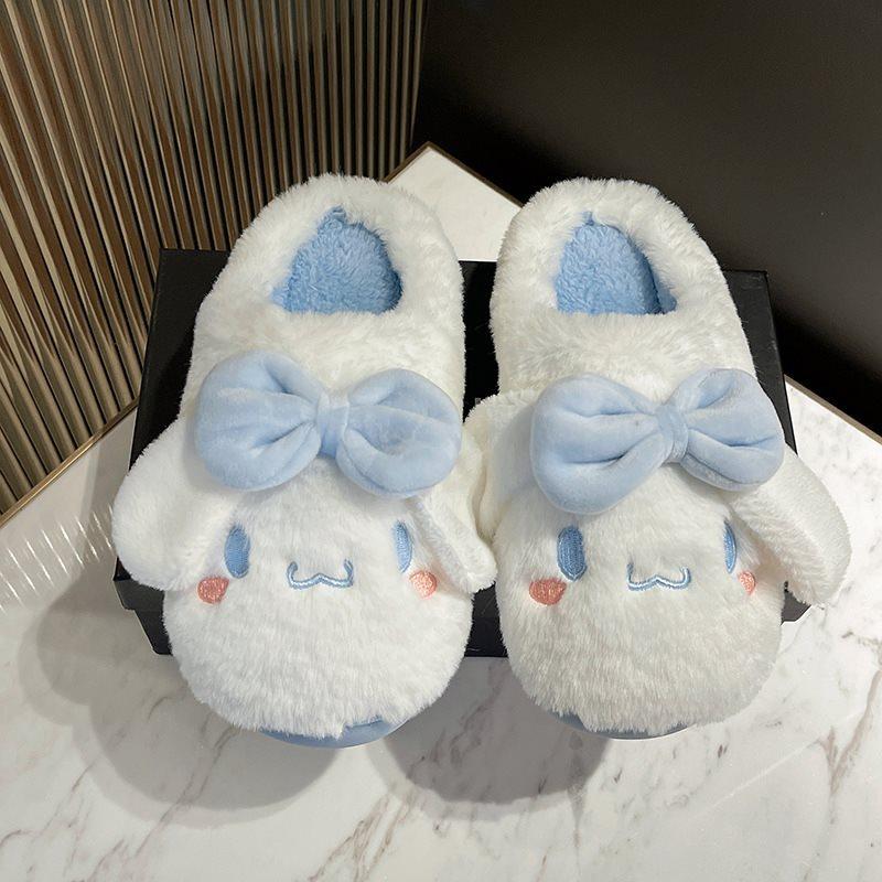 

Cotton slippers women s dormitory cotton mop non-slip home fluffy slippers warm wear Yugui dog autumn and winter cute 2025 41 синий