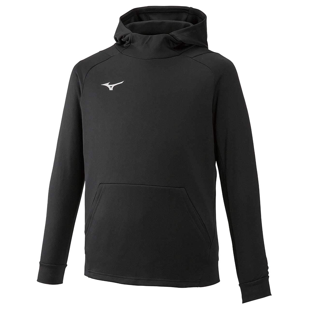 

Mizuno Soft Dry Knit Training Slim Size Size L Hoodie, Fit, Black, 32MC9119, чёрный